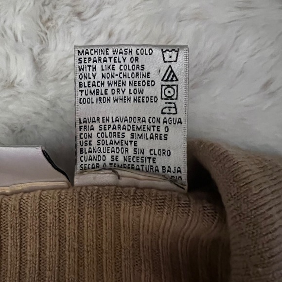 Kathie Lee Collection Womens Vintage Tan Collared V Neck Knit Sweater XL 16/18 - Picture 5 of 8